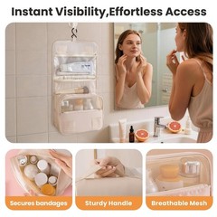 Hanging Toiletry Bag Travel Organizer Waterproof Cosmetic Shower Pouch