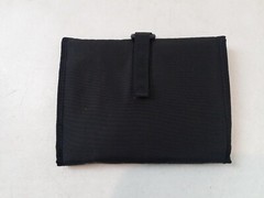 LL Bean Black Blue Nylon Hanging Tri-Folding Shower Caddy Travel Bag Organizer