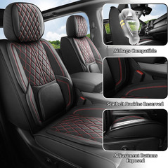 Premium Faux Leather Seat Covers for Chevy Silverado GMC Sierra 07-26