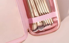 BEAUTY GOODIES Clear toiletry make up cosmetics bag – Pink, Functional & Cute!