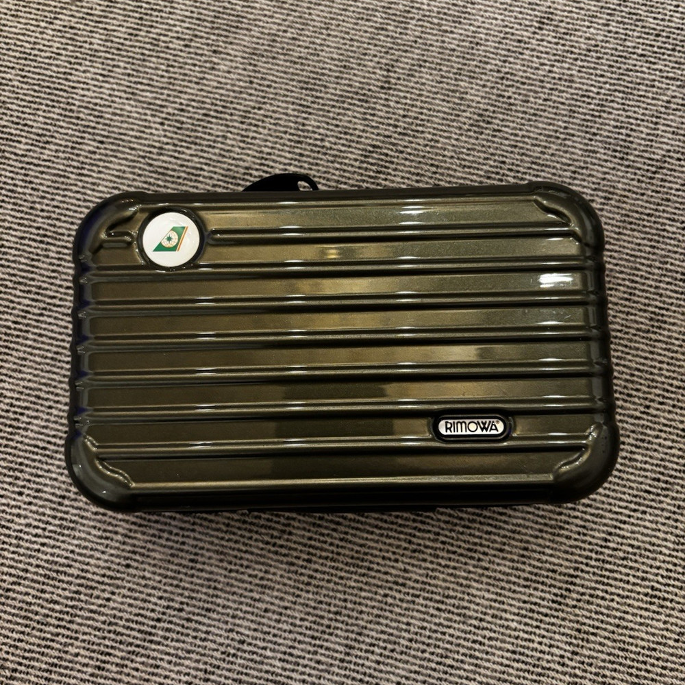 RIMOWA x EVA air Dark Green Hard Shell Zip Zipper Travel Case Organizer Pouch
