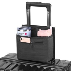 ZHCHG Luggage Travel Cup Holder Attachment for Suitcase Drink Carrier black