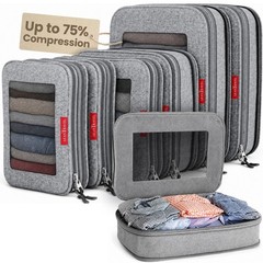 Leantravel Premium Compression Packing Cubes For Travel – Suitcase Organizer