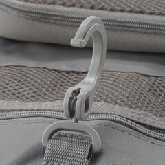 【MUJI】 Polyester Hanging Case with Detachable Pouch Medium gray 12 x 18 x 4.5 cm