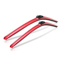 ClixWipers 22&Prime; + 22&Prime; (Set of 2) Red All Weather Premium Automotive Replacement
