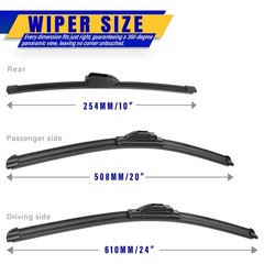 Replacement Windshield Wiper Blades for 20202023 Kia Soul Set of 3