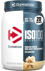 Dymatize ISO100 Whey Protein Powder Isolate, Gourmet Vanilla, 25g of Protein, 20
