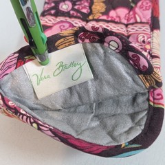VERA BRADLEY Curling Flat Iron Cover Pink Floral Heat Proof Sleeve Travel Bag