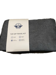 NWT DOCKERS Men&rsquo;s Top Zip Toiletry Travel Organizer Kit Gray & Black