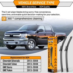 OEM Windshield Wiper Blades Replacement for GMC Sierra Chevy Silverado