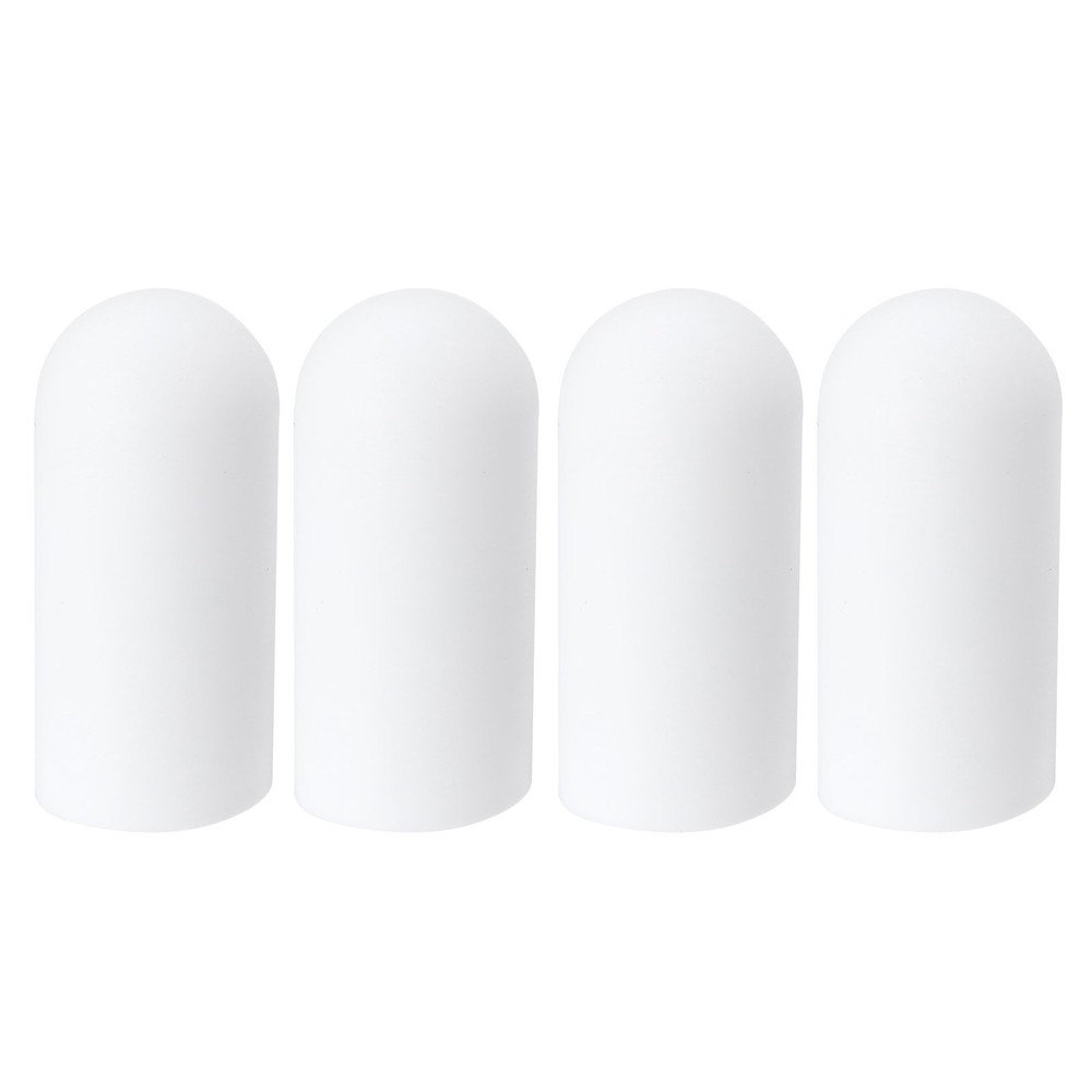 4Pcs Travel Bottle Covers Silicone Toiletry Sleeves White Medium 1.08&Prime; Dia