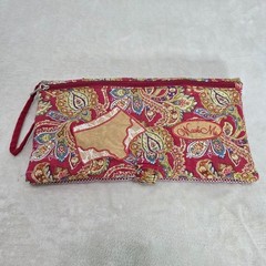 Wet Dry Swim Bag Wear Me/Wash Me Lingerie Red Trim Snap Zipper Close Floral