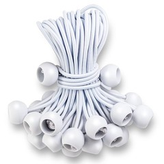 Kinzomor Ball Bungee Cords 8 Inch,50 PCS Ties with 8IN 50PCS, White