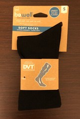 Lewis N Clark BeWell Unisex Flight Travel Compression Socks, Black, Small B768S
