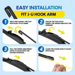 22 Inch Windshield Wiper Blades 2 Pack(Pack Of 2), All-Season Performance Aut…