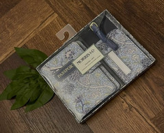 NEW! Morris & Co~William Morris CRAY~Passport Cover & Luggage Tag 2pc SET~Blue!