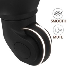 2Pcs Durable Swivel Luggage Replacement Wheels for Travel Bags Black Material