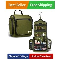 Travel Toiletry Bag for Men and Women – 10.6”x10.6”x3.2” Large Hanging Toilet…