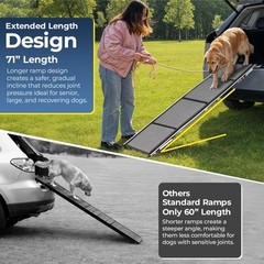 Eking Elite Dog Ramp For Car Suv 71 Long X 20 Wide Extra Side-Strap Stability