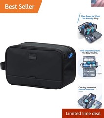 Spacious Water-Resistant Dopp Kit for Men – Travel Toiletry Organizer 11.5&Prime; x 7&Prime;