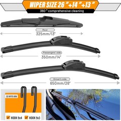 26&Prime;+14&Prime; Windshield Wipers Blades Replacement for Hyundai Santa Fe 2013-2018/2…