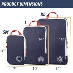 Extra Large Compression Packing Cubes 6-Piece Set for Travel & Luggage Organizat