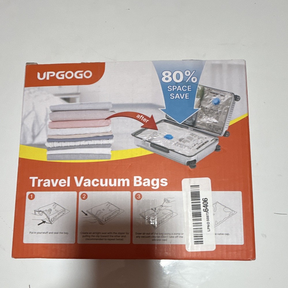 UPGOGO Travel Vacuum Bags for Travel, 80% Space Save, MPN 6406
