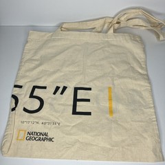 National Geographic Canvas Tote Bag Coordinates Migration Out of Eden Travel