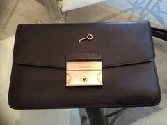 BALLY Black Leather Travel Toiletry Make Up Bag Cosmetic Case Clutch Rare