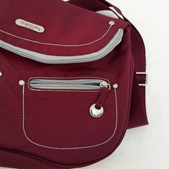 Travelon Anti Theft Crossbody Foldover Burgundy/Gray Travel Bag
