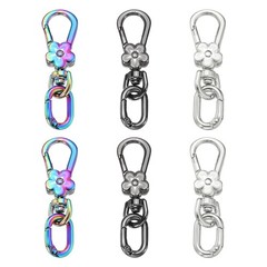 6 Piece Lobster Swivel Key Rings, for Silver/Gunmetal/Colored