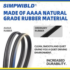Wiper Blades Replacement Set for Honda Fit & Hyundai Elantra 28&Prime; + 14&Prime;
