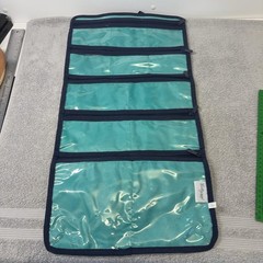 Thirty-One Paisley Toiletry Bag Travel Hanging Roll-Up Cosmetic Organizer Teal