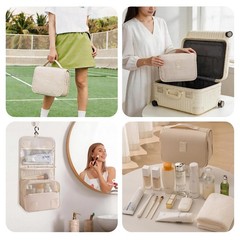 Hanging Toiletry Bag Travel Organizer Waterproof Cosmetic Shower Pouch