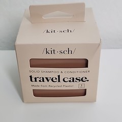 Kitsch Dry Solid Shampoo & Conditioner TSA Approved Plastic Travel Case w/ Band