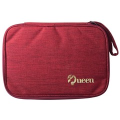 Queen Travel Electronics Organizer Tech Bag Pouch Burgundy Red Cable Case