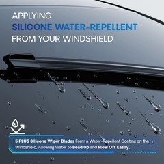 5 PLUS® Silicone 22 Inch Wiper Blades 2 Pack Replacement – New Open Box