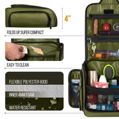 Travel Toiletry Bag Men & Women 10.6”x10.6”x3.2” Large Hanging Toiletry