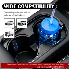 6PCS Car Cup Holder Insert Silicone,Anti-Shake 1.56*0.50*0.39 inch, Black