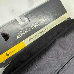 Eddie Bauer Connect Tech Travel Day Bag, Black Multipocket Crossbody Satchel NWT