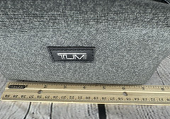 TUMI for Delta Small Gray Zip-Top Pouch Soft Sided Travel Case Bag Empty