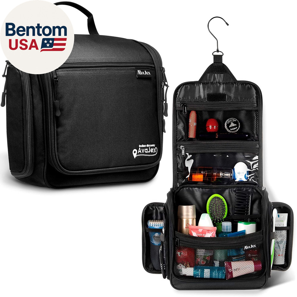 Travel Toiletry Bag for Men and Women – (10.6”X10.6”X3.2”) Large Hanging Toiletr