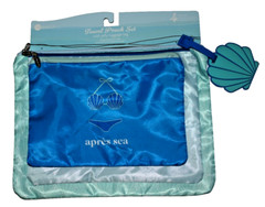 Miamica 4-Piece Travel Pouch Set with Jelly Luggage Tag