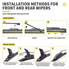 JINGOU 3pc Wiper Blades 20/19/11 Honda CRV