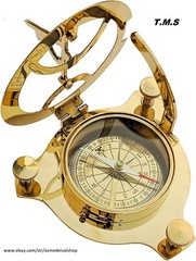 « Handmade Nautical Sundial Brass Pocket Compass – A Perfect Travel accessory. »