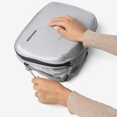 Ultralight Compression Packing Cubes – Lightweight Travel 6-Pack Light Grey
