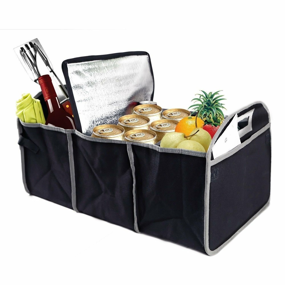 Portable Collapsible Trunk Organizer Flat Car Truck SUV Bag