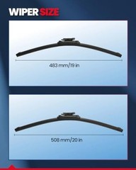 2PCS 20&Prime;+19&Prime; Automotive Replacement Front Windshield Wiper Blades Fits for