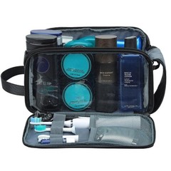 Travel Toiletry Bag for Men, Medium Water-Resistant Double-Sided Full-Open Do…
