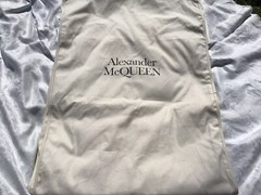 Alexander McQueen Canvas Garment Bag Valet Zip Snap Hang Long Dress Suit Gown